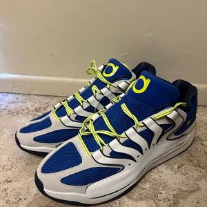 Nike KD18 Basketball Shoes Sneakers White Blue Volt 'Smart City' HV1992 Size 17